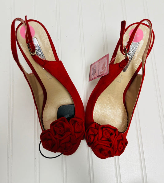 Red Shoes Heels Stiletto Clothes Mentor, Size 7.5