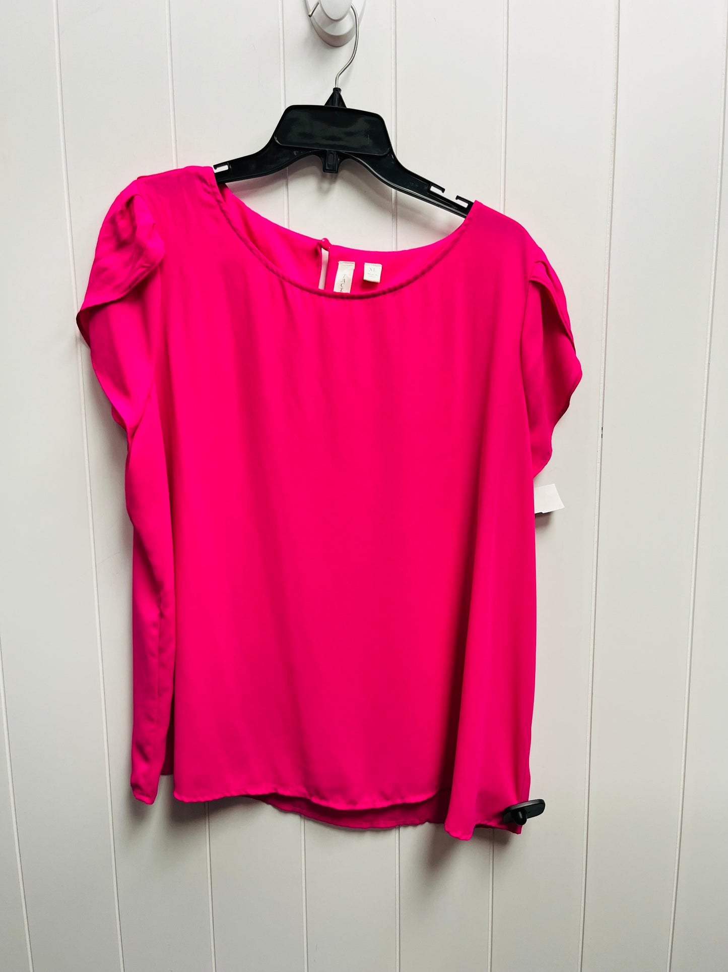 Pink Top Short Sleeve Tacera, Size Xl