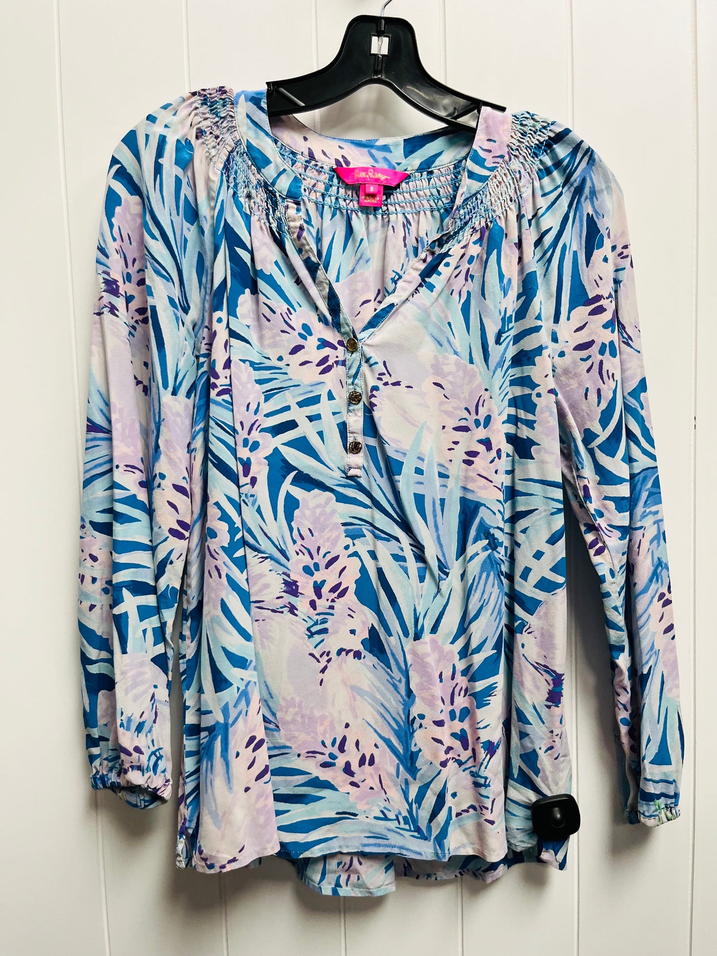 Blue & Purple Top Long Sleeve Lilly Pulitzer, Size S