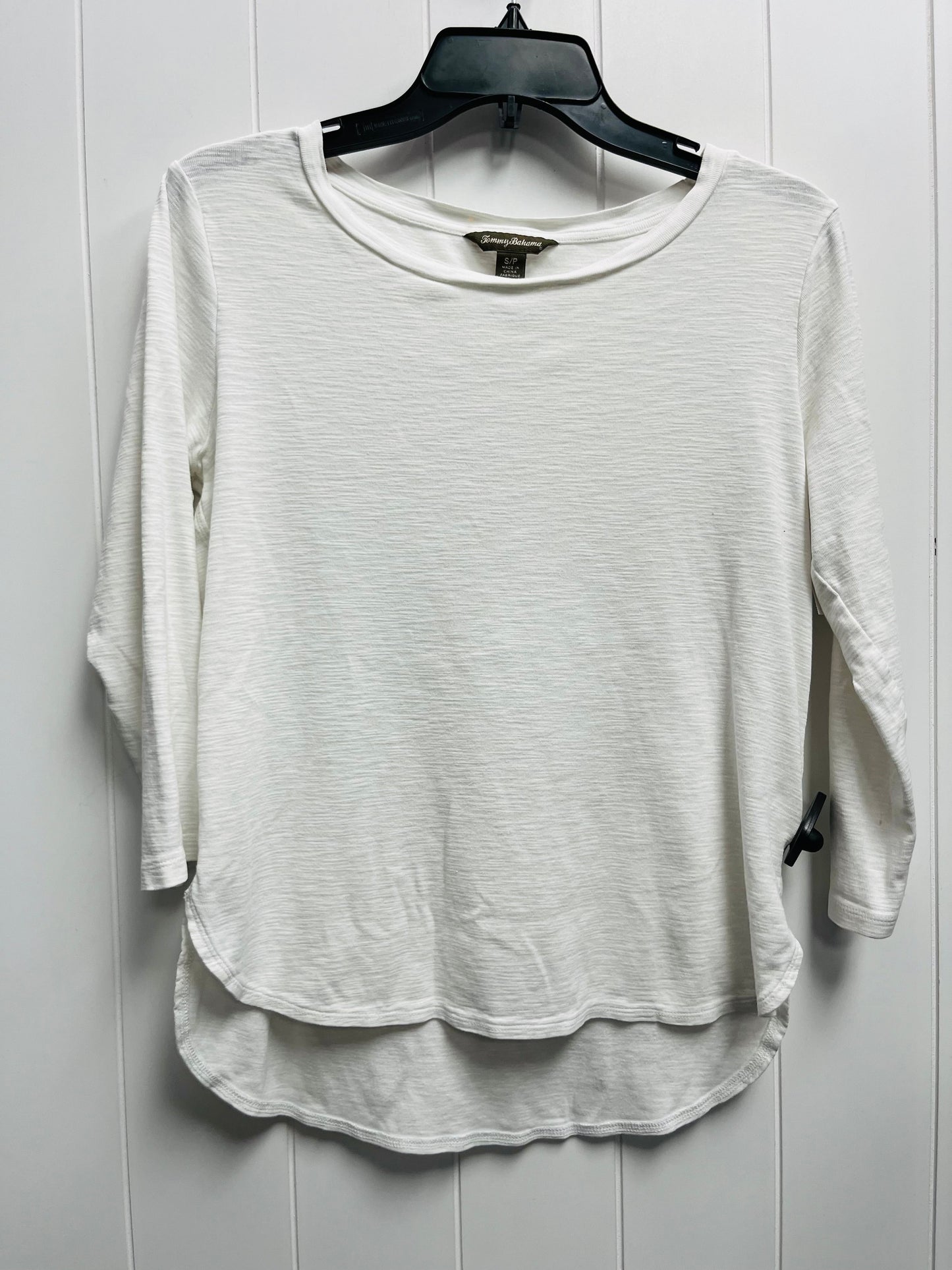 White Top Long Sleeve Basic Tommy Bahama, Size S