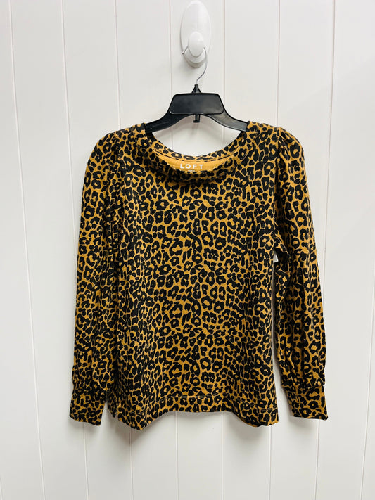 Top Long Sleeve By Loft In Animal Print, Size: M