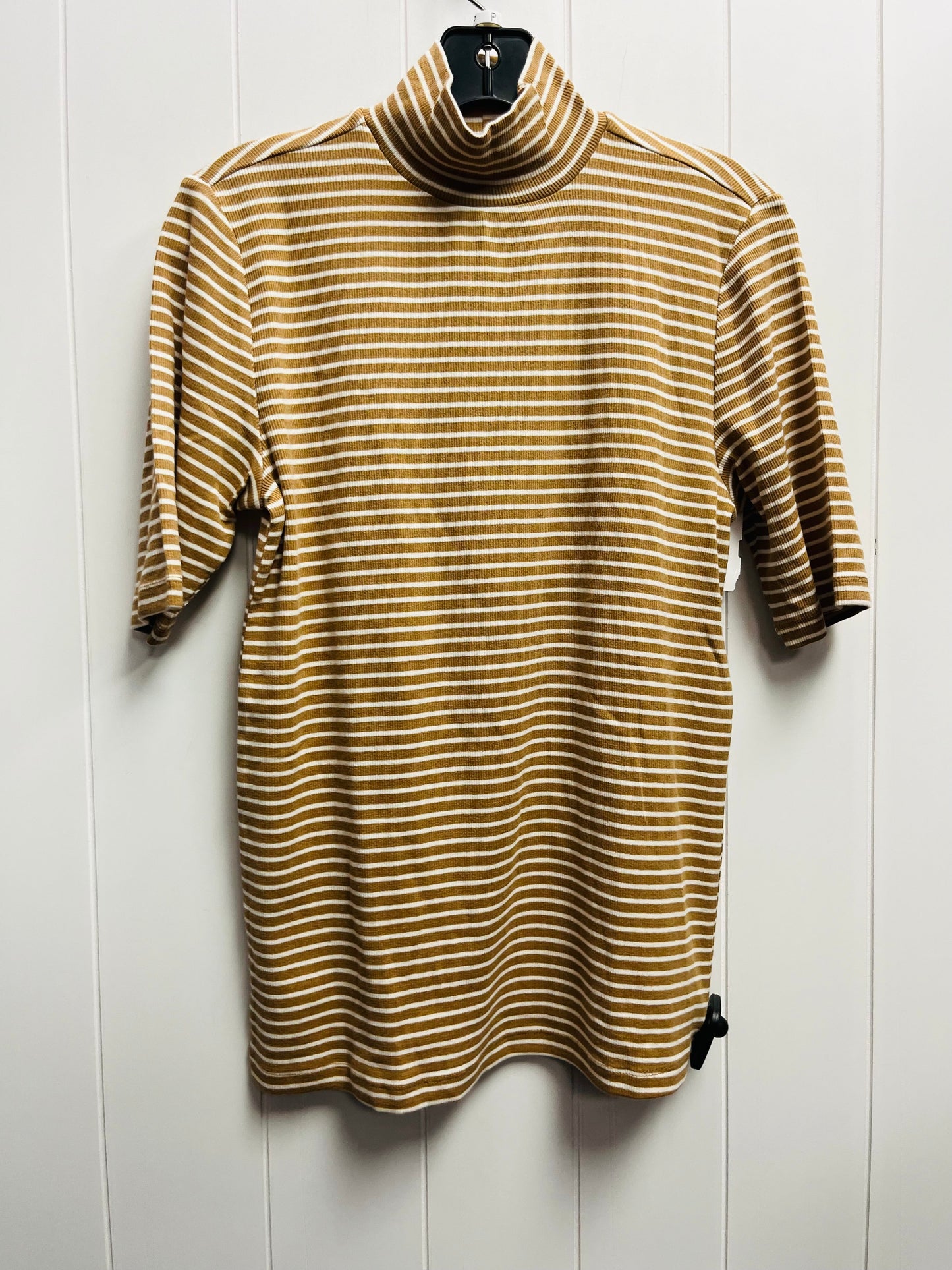 Top Short Sleeve By Loft In Brown, Size: M