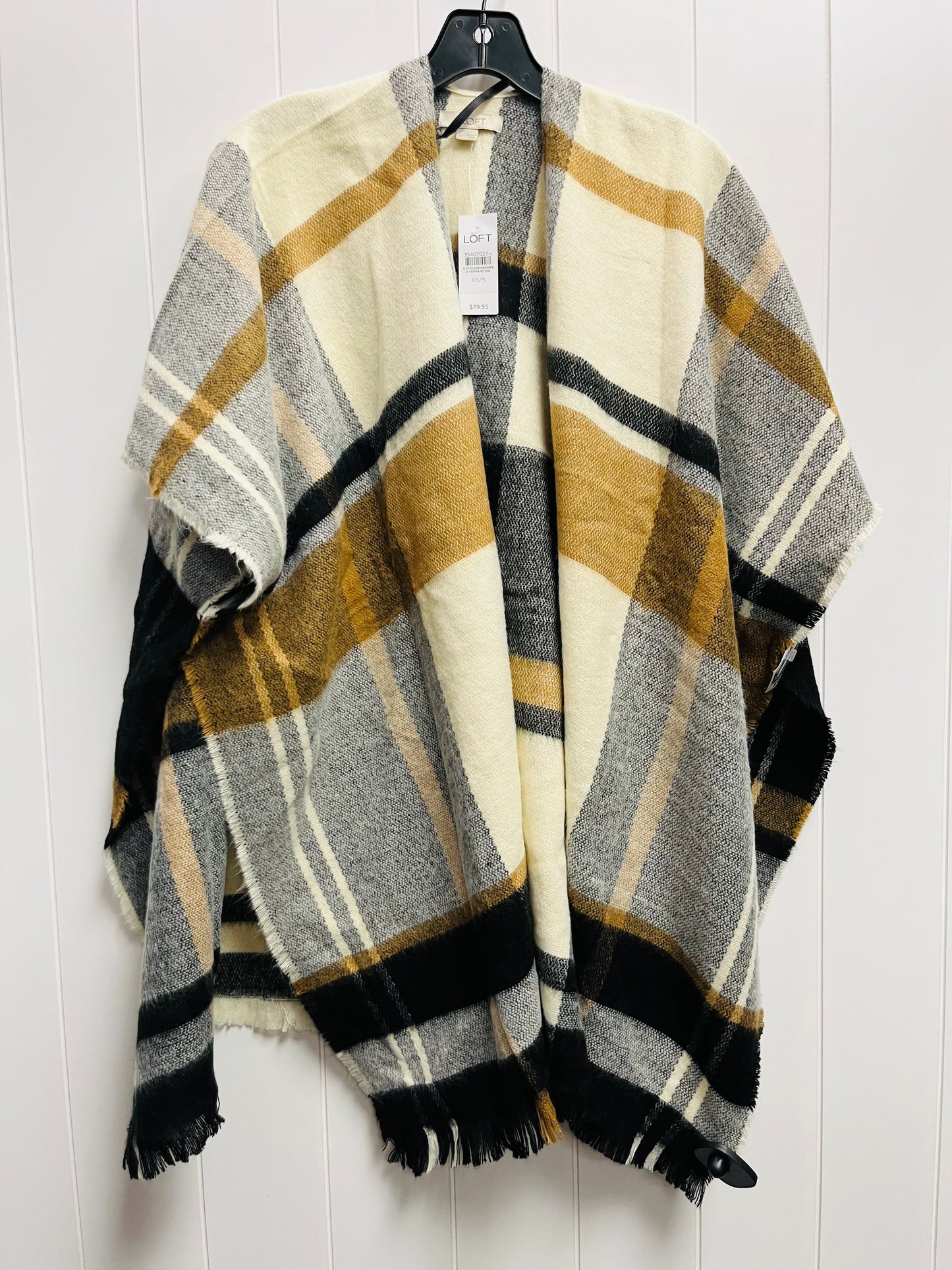 Brown & Cream Sweater Cardigan Loft, Size S