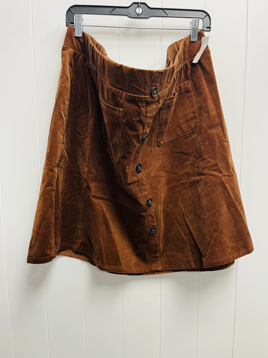 Skirt Mini & Short By Torrid In Brown, Size: 4x