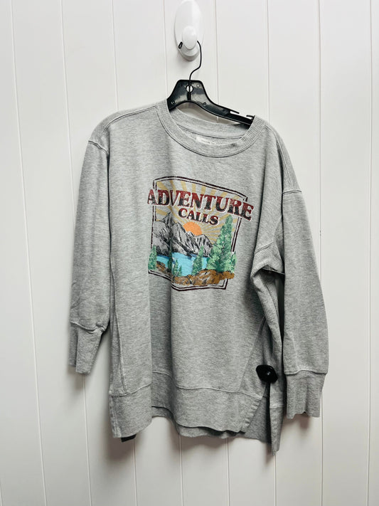 Sweatshirt Crewneck By Maurices In Grey, Size: M