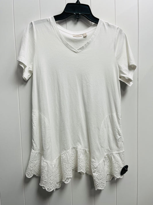 Top Short Sleeve By Logo In White, Size: Xs