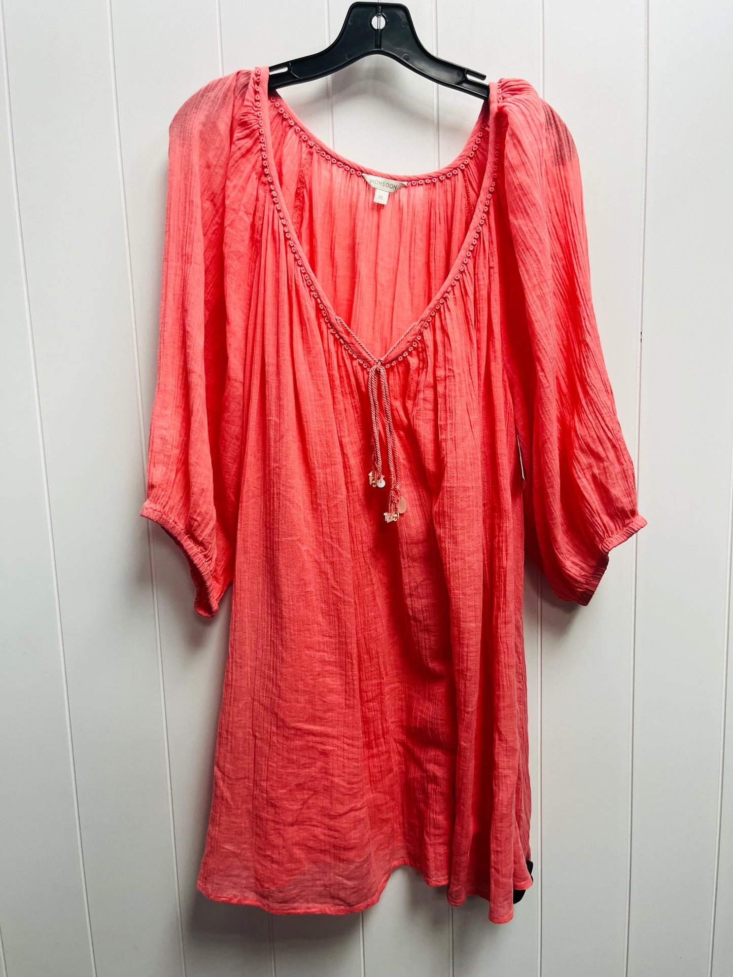 Top Long Sleeve By MONSOON In Orange, Size: Xl