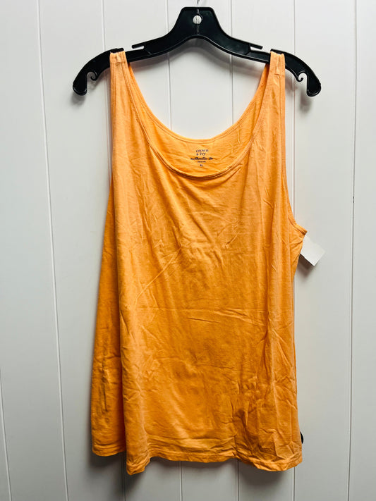 Top Sleeveless Basic By Crown And Ivy In Orange, Size: Xl