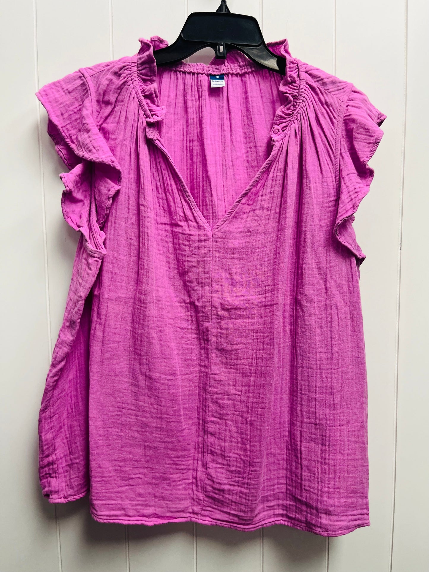 Top Short Sleeve By Old Navy In Pink, Size: 2x