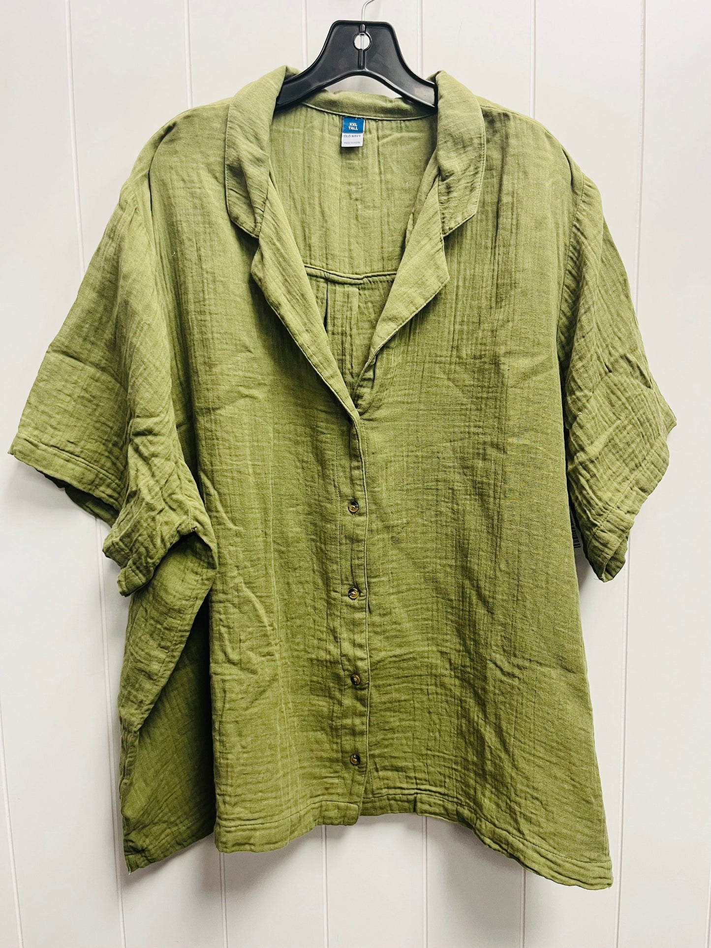 Top Short Sleeve By Old Navy In Green, Size: Xxl