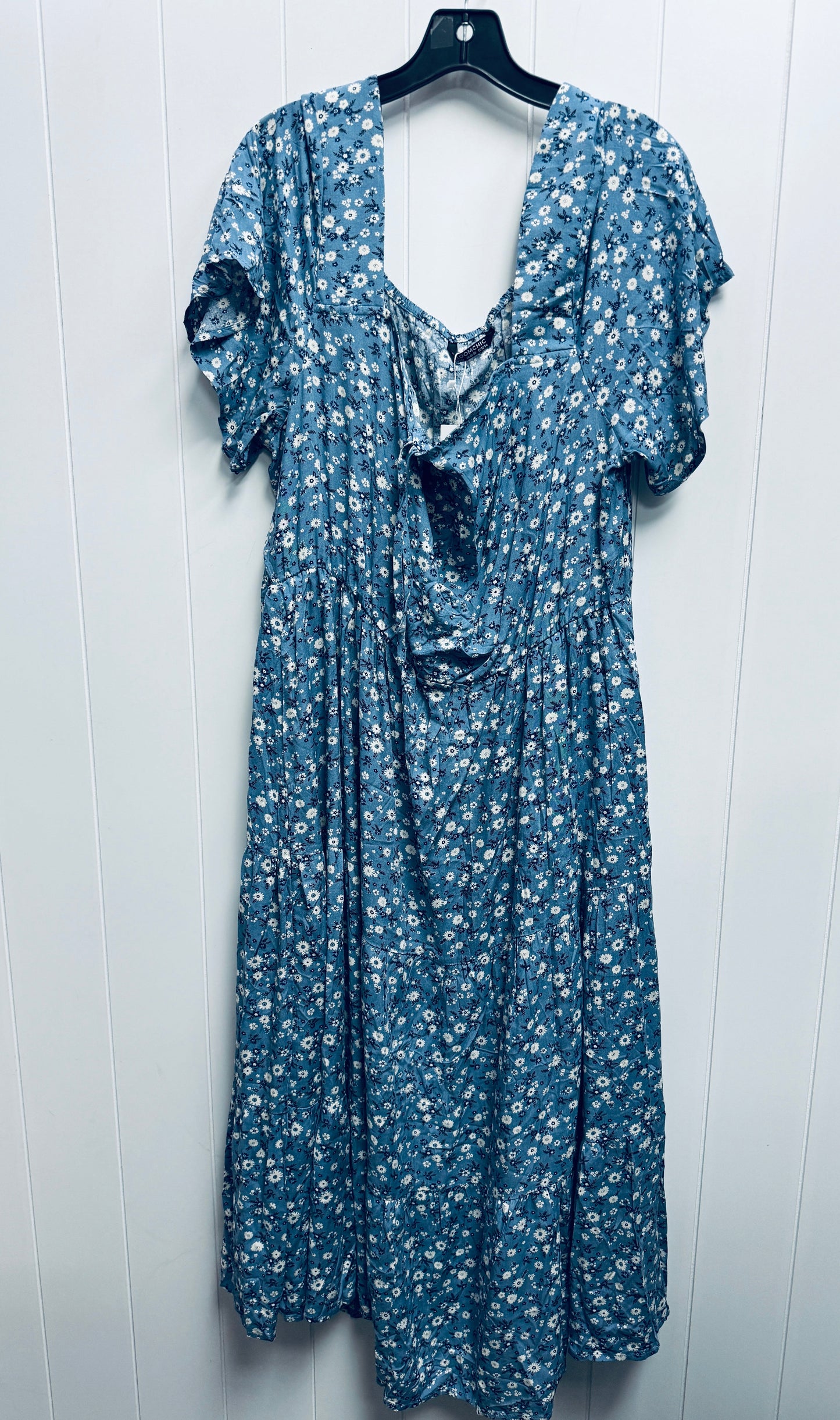 Dress Casual Midi By Clothes Mentor In Blue, Size: 2x