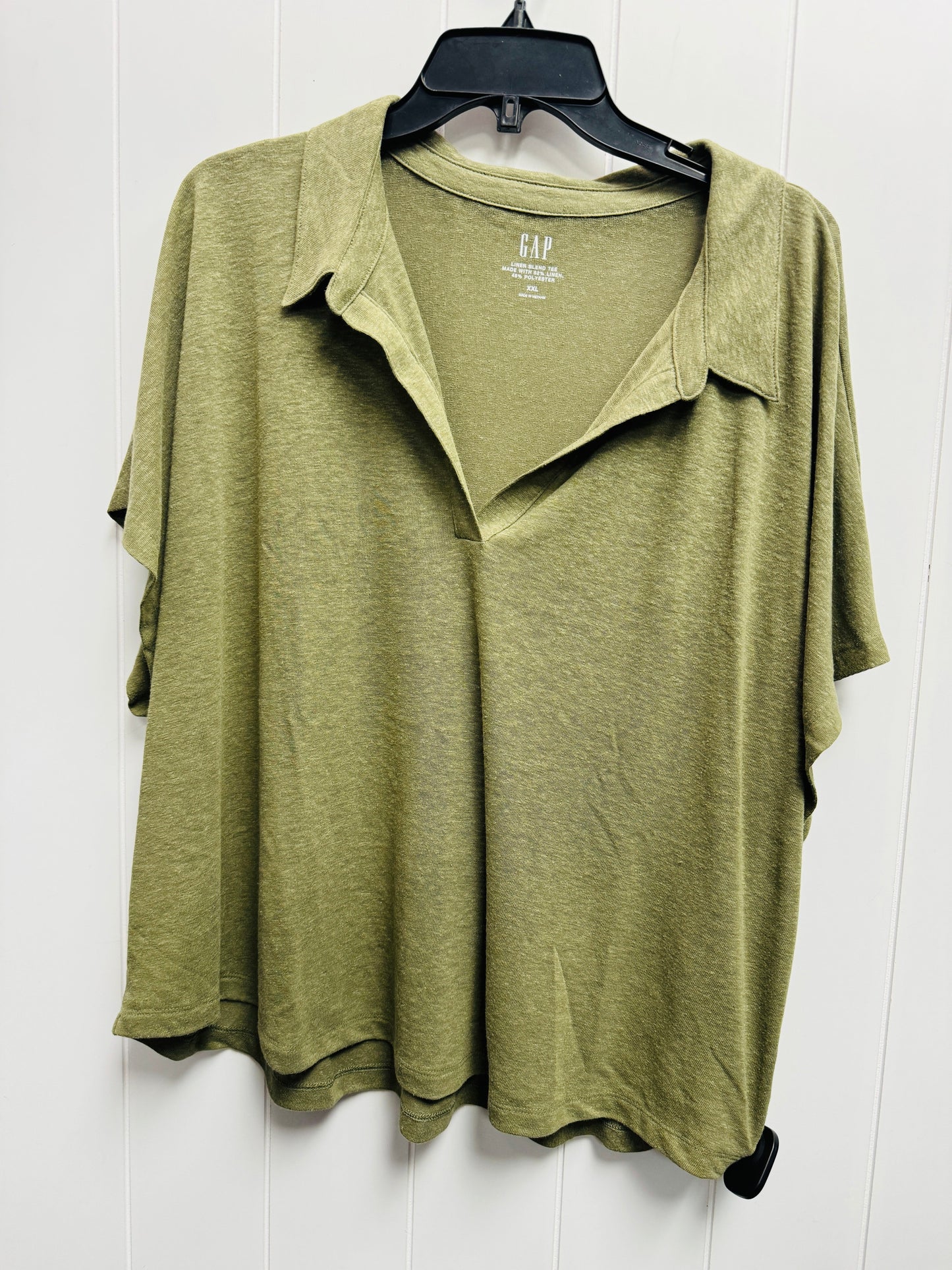 Top Short Sleeve By Gap In Green, Size: Xxl