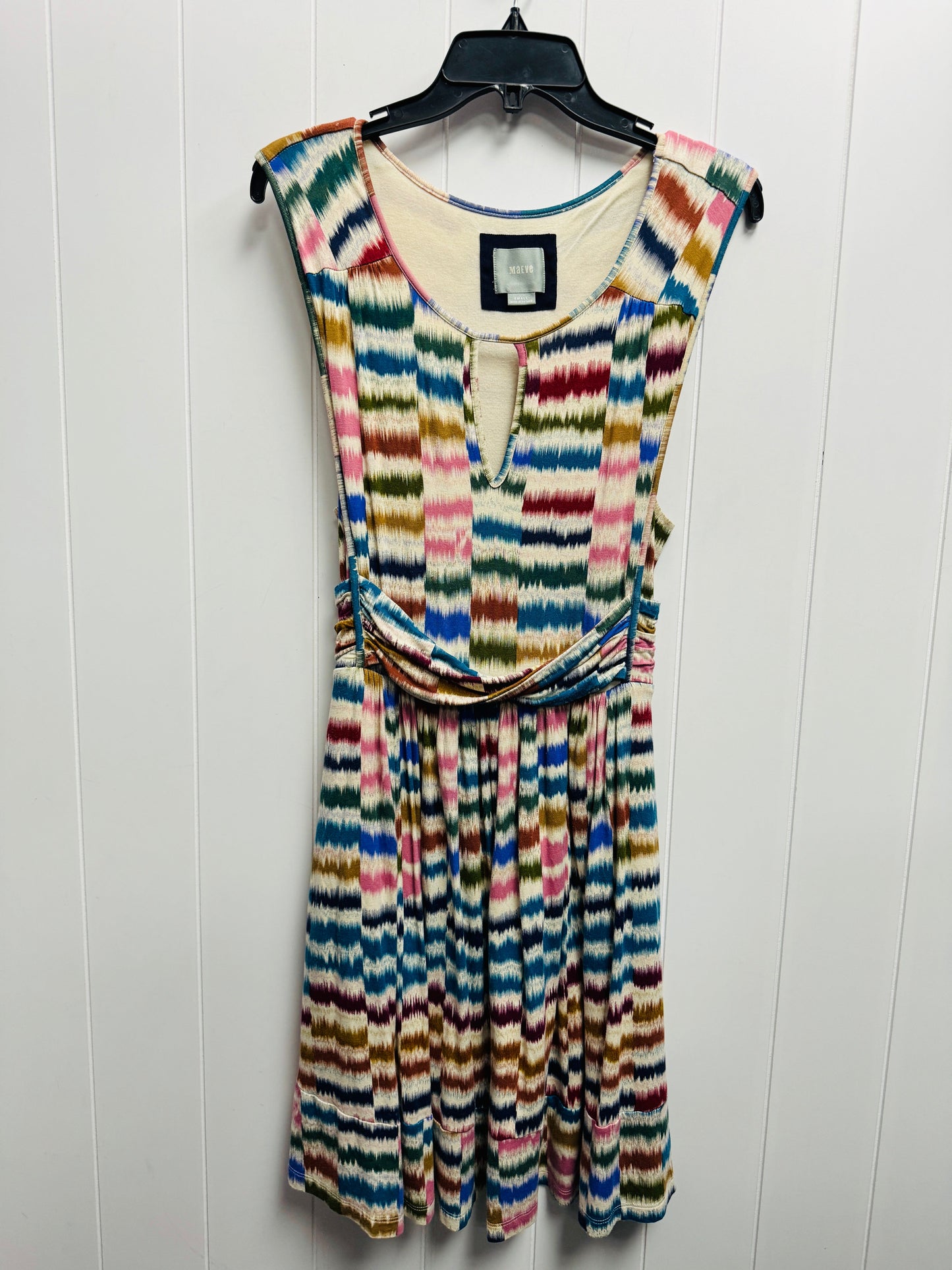 Dress Casual Short By Maeve In Blue & Pink, Size: S