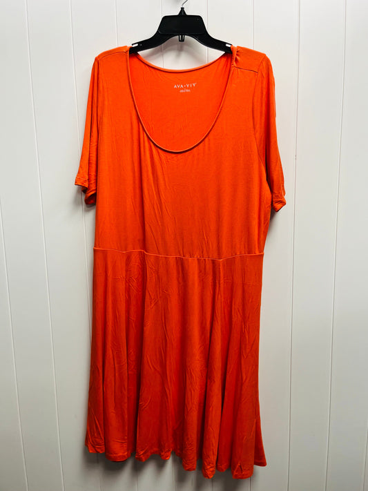 Dress Casual Short By Ava & Viv In Orange, Size: 1x