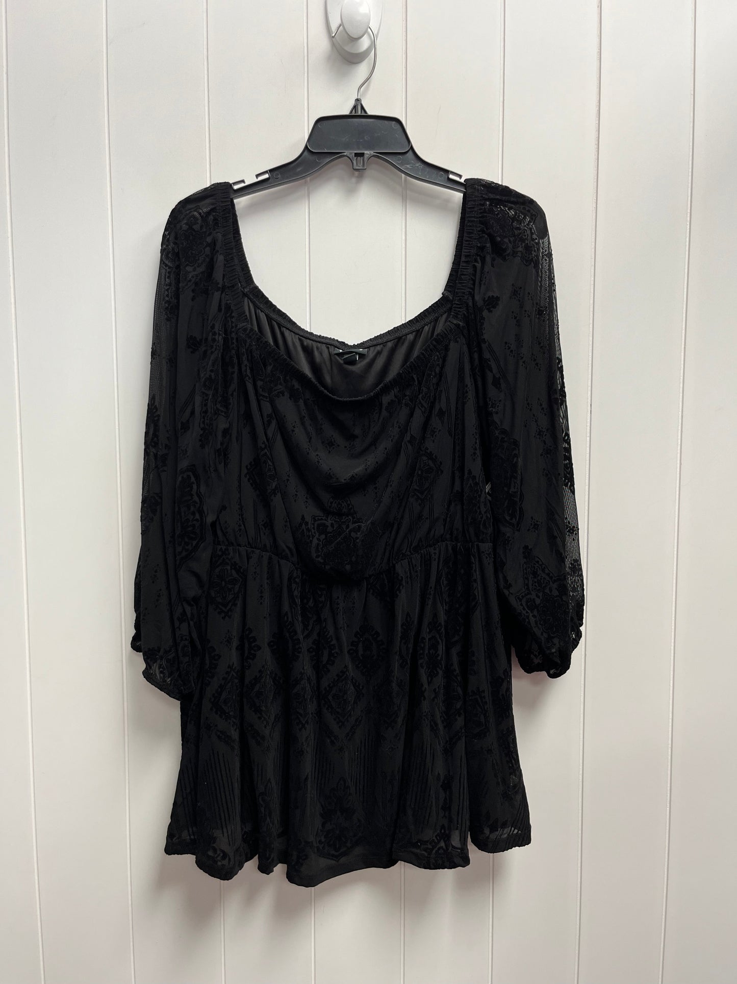 Top Long Sleeve By Torrid In Black, Size: 2x