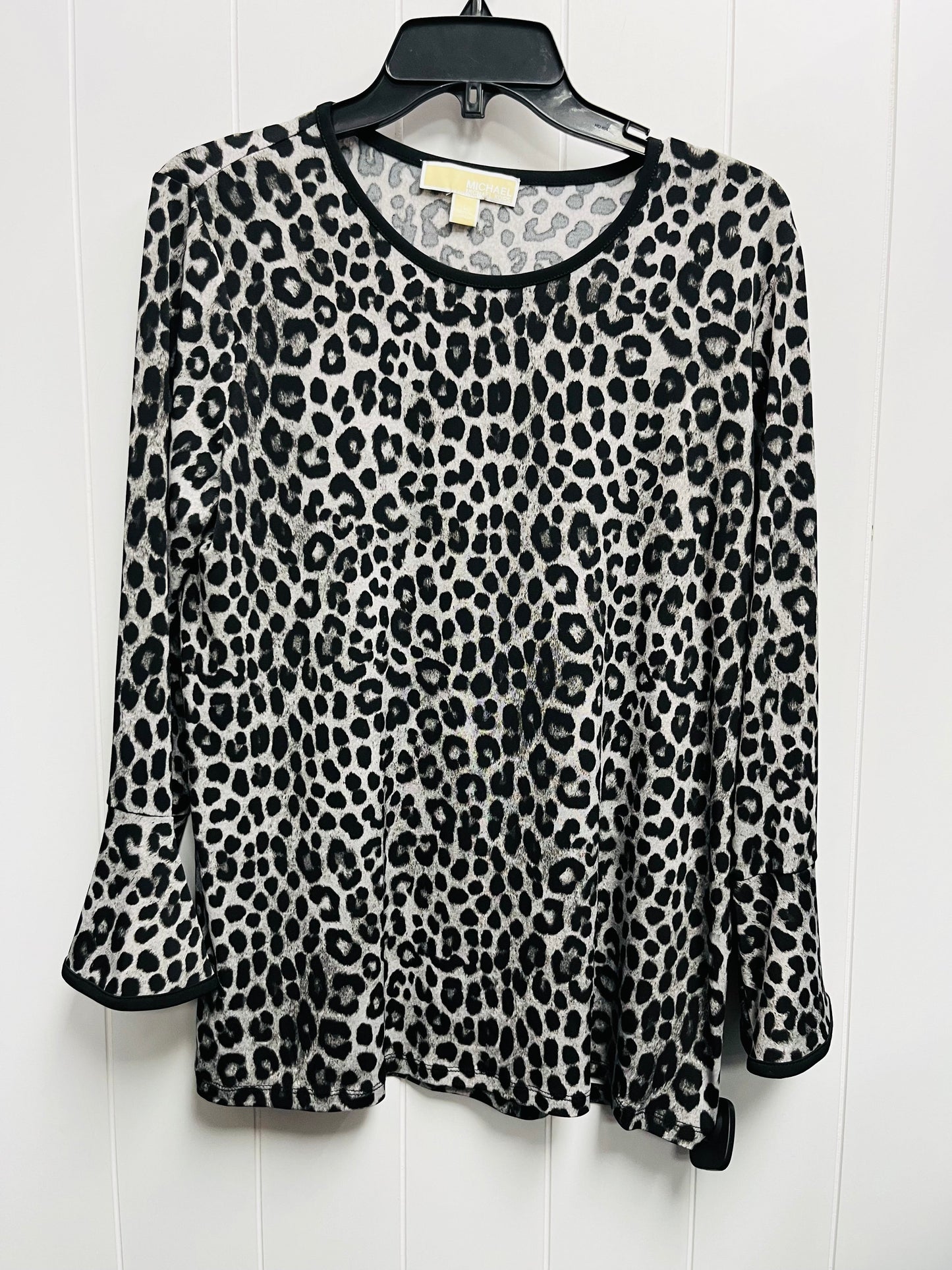 Top Long Sleeve By Michael By Michael Kors In Animal Print, Size: L