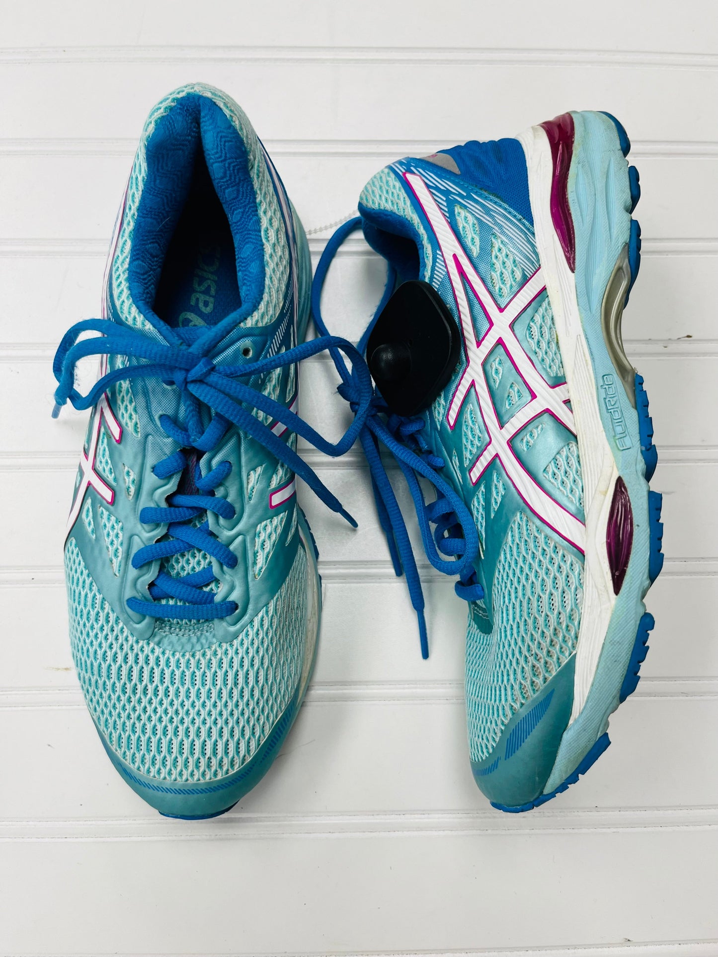 Shoes Athletic By Asics In Blue & Green, Size: 7.5