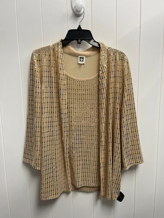 Top Long Sleeve By Anne Klein In Gold, Size: M