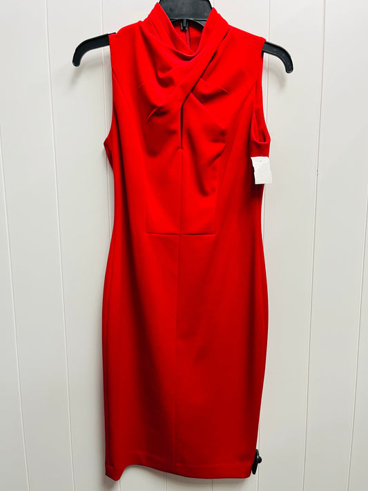 Dress Work By Calvin Klein In Red, Size: Xs