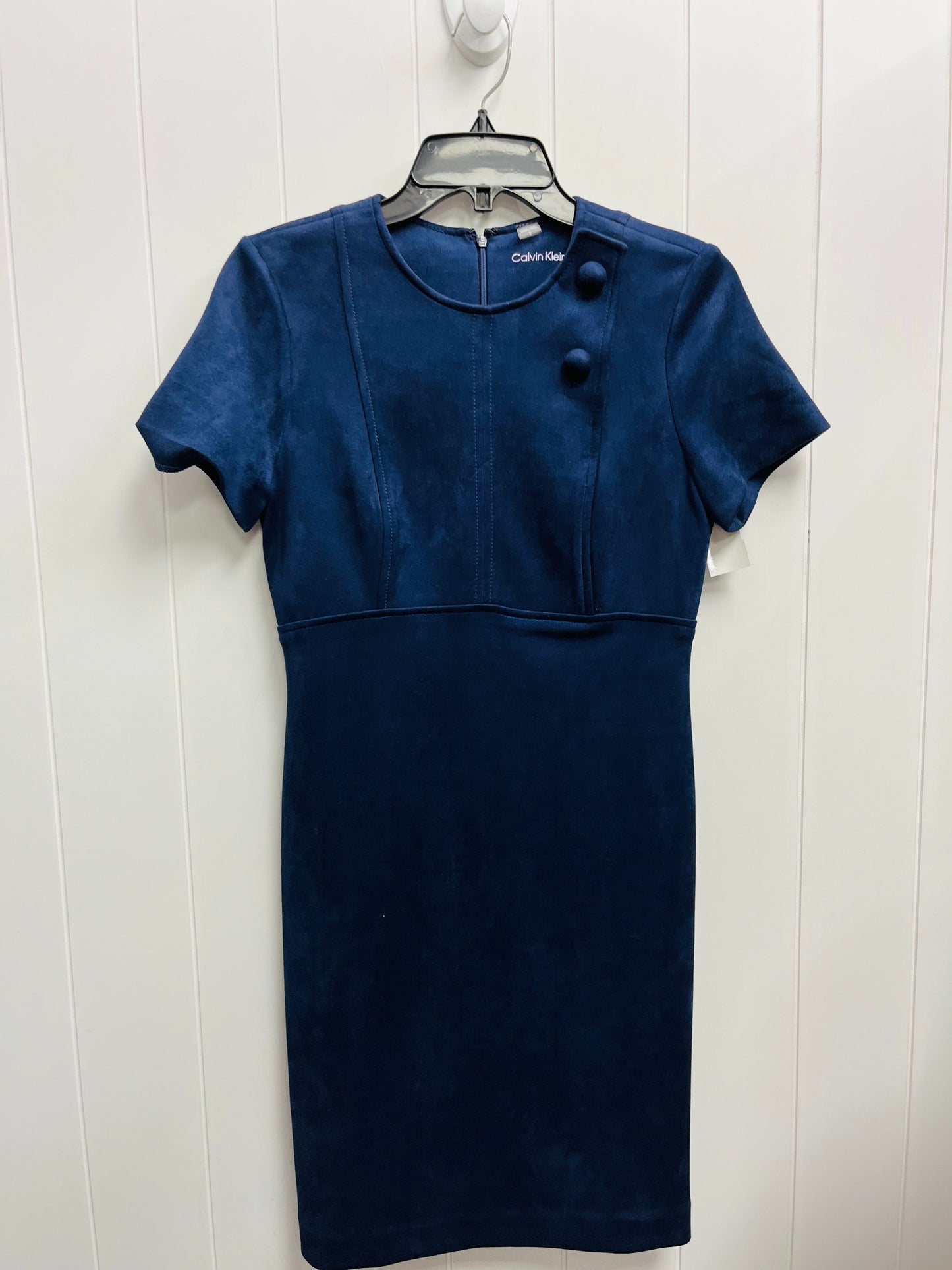 Dress Work By Calvin Klein In Blue, Size: Xs