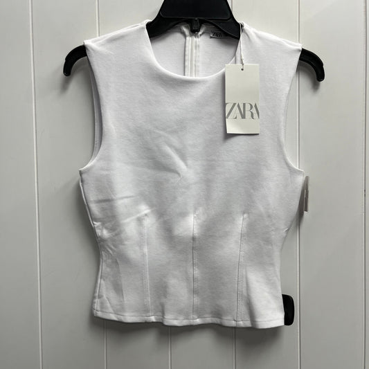 Top Short Sleeve Basic By Zara In White, Size: S