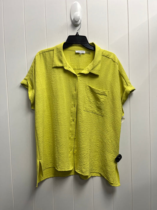 Top Short Sleeve By Calvin Klein In Yellow, Size: Xl