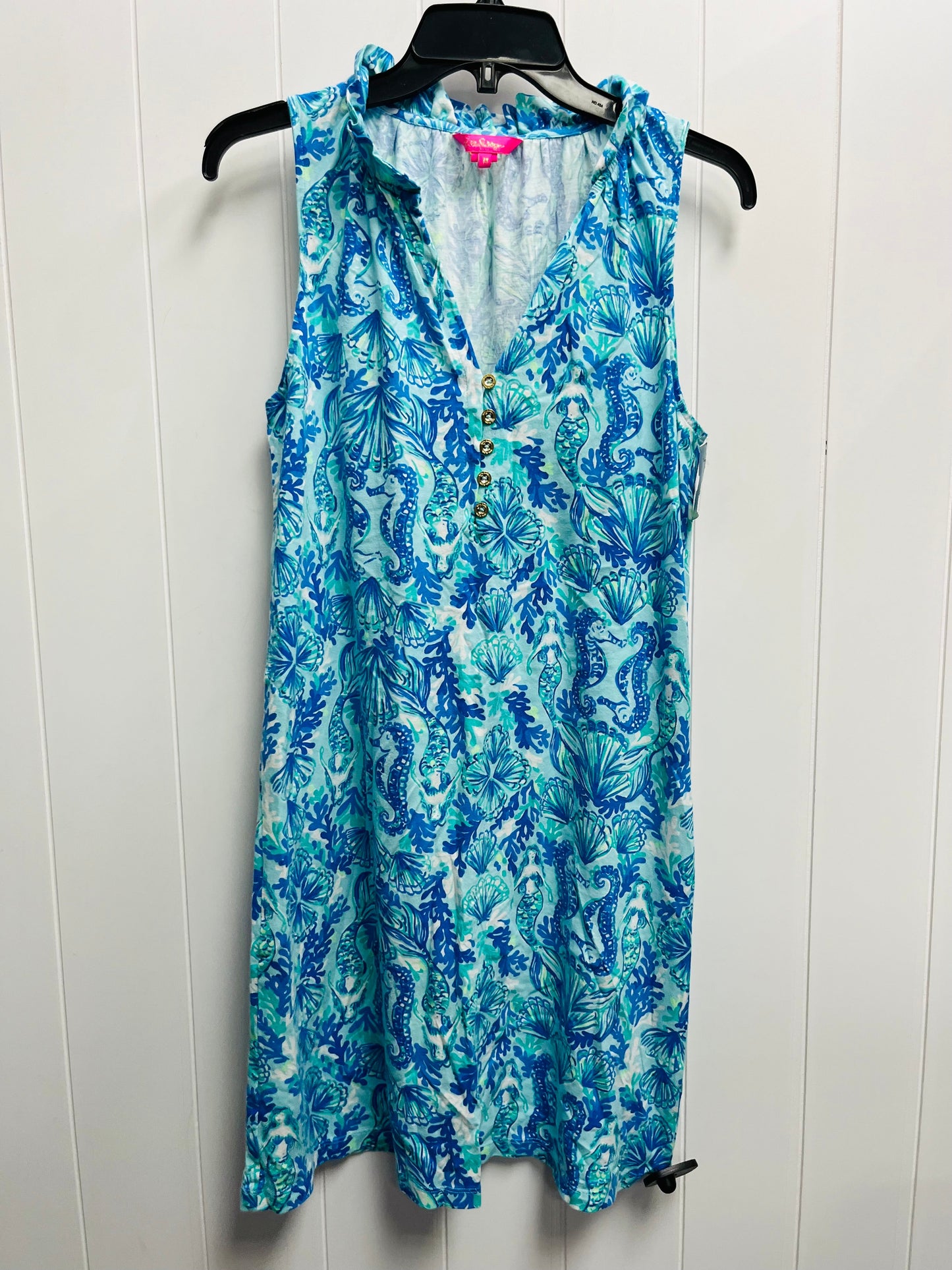 Dress Casual Short By Lilly Pulitzer In Blue & Green, Size: M