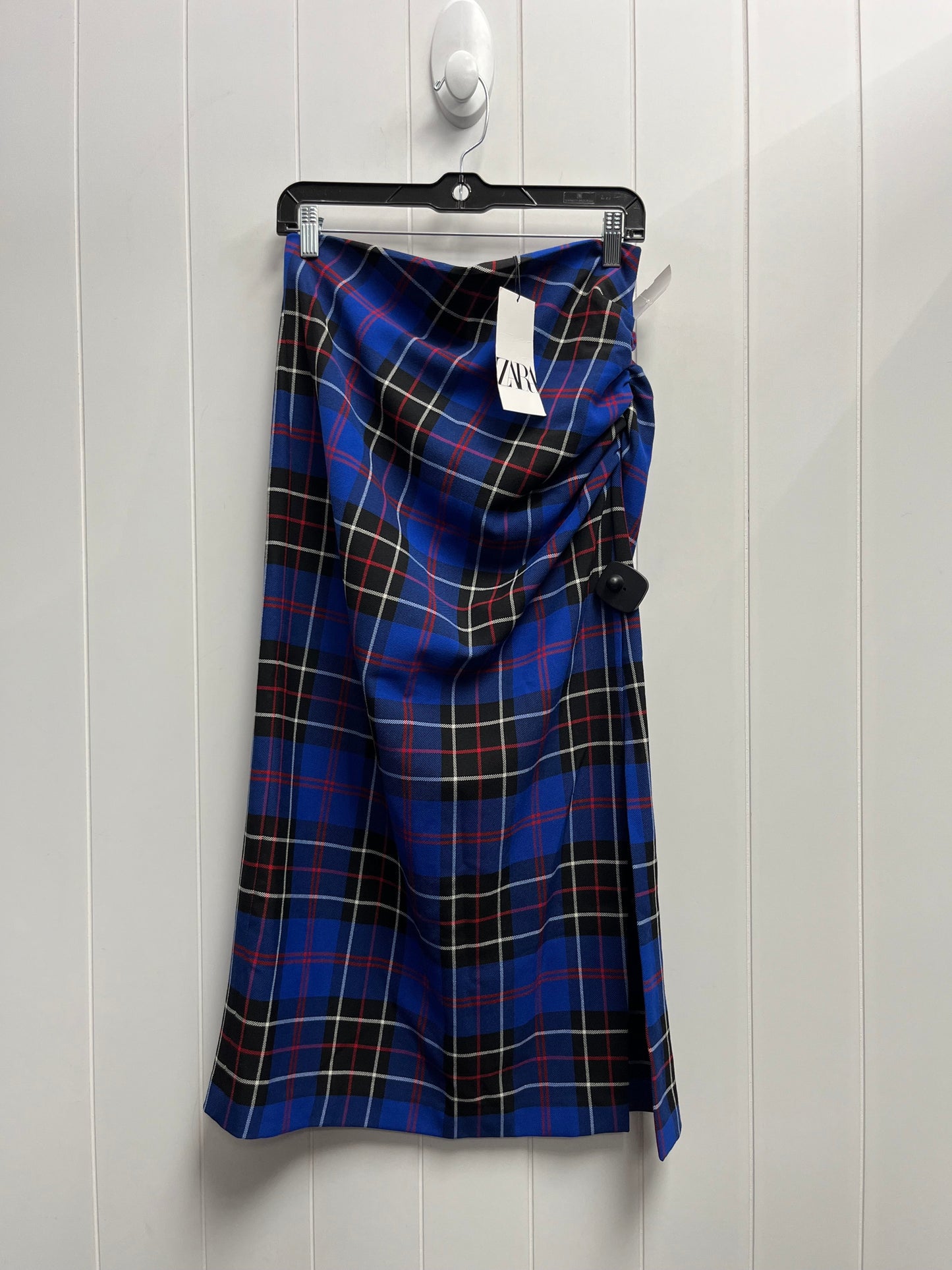 Dress Casual Short By Zara In Blue & Red, Size: L