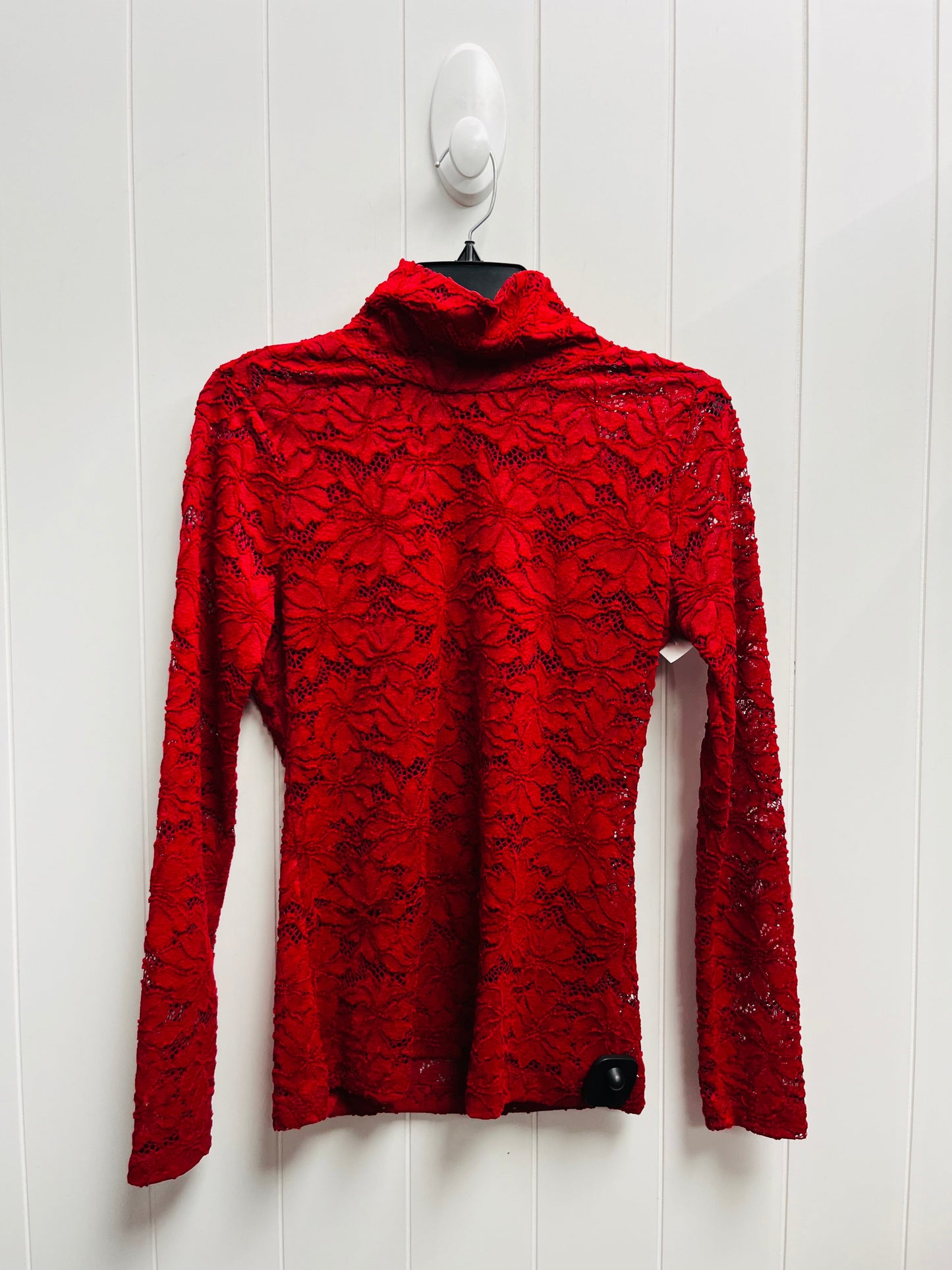 Top Long Sleeve By White House Black Market In Red, Size: Xs