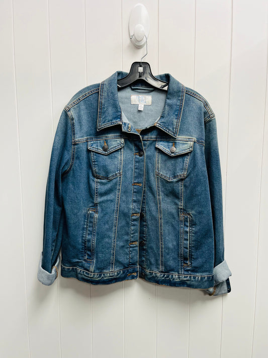 Jacket Denim By Time And Tru In Blue Denim, Size: Xl