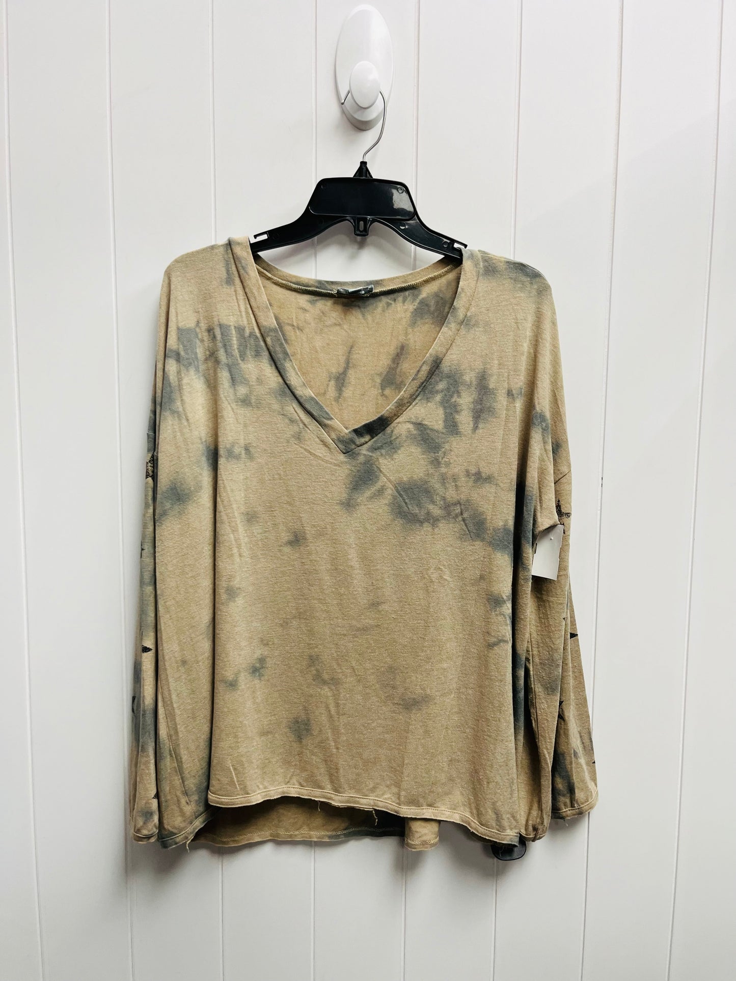 Top Long Sleeve By White Birch In Brown & Grey, Size: Xl