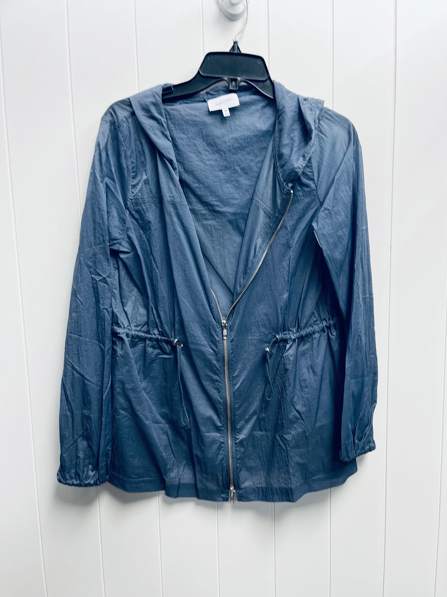 Jacket Windbreaker By Soma In Blue, Size: M