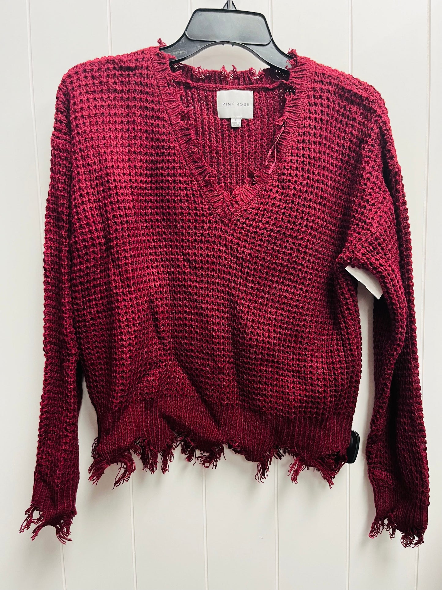 Sweater By Pink Rose In Red, Size: S