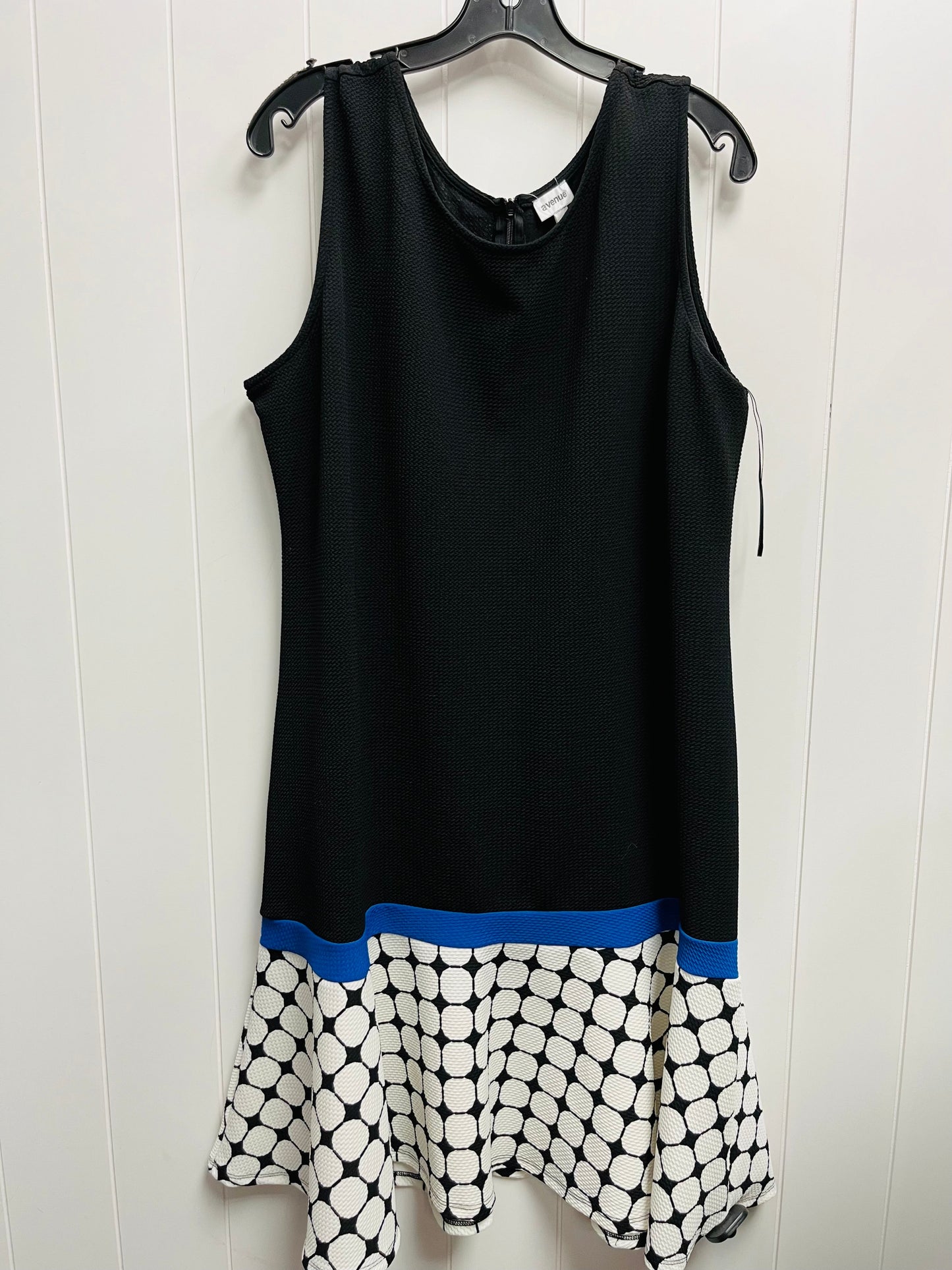 Dress Work By Avenue In Black & Blue, Size: 1x