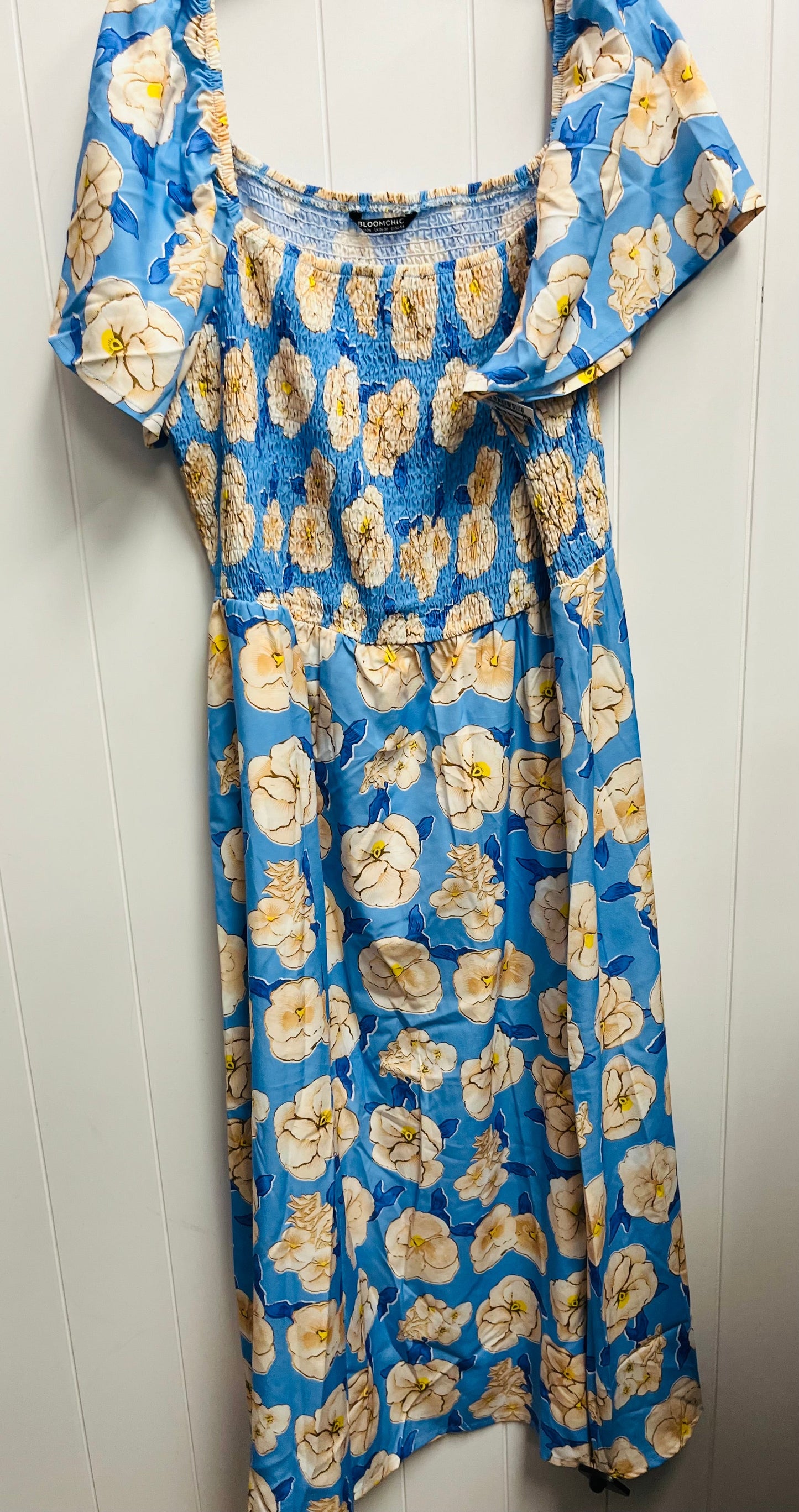 Dress Casual Maxi By Clothes Mentor In Blue & Yellow, Size: 2x