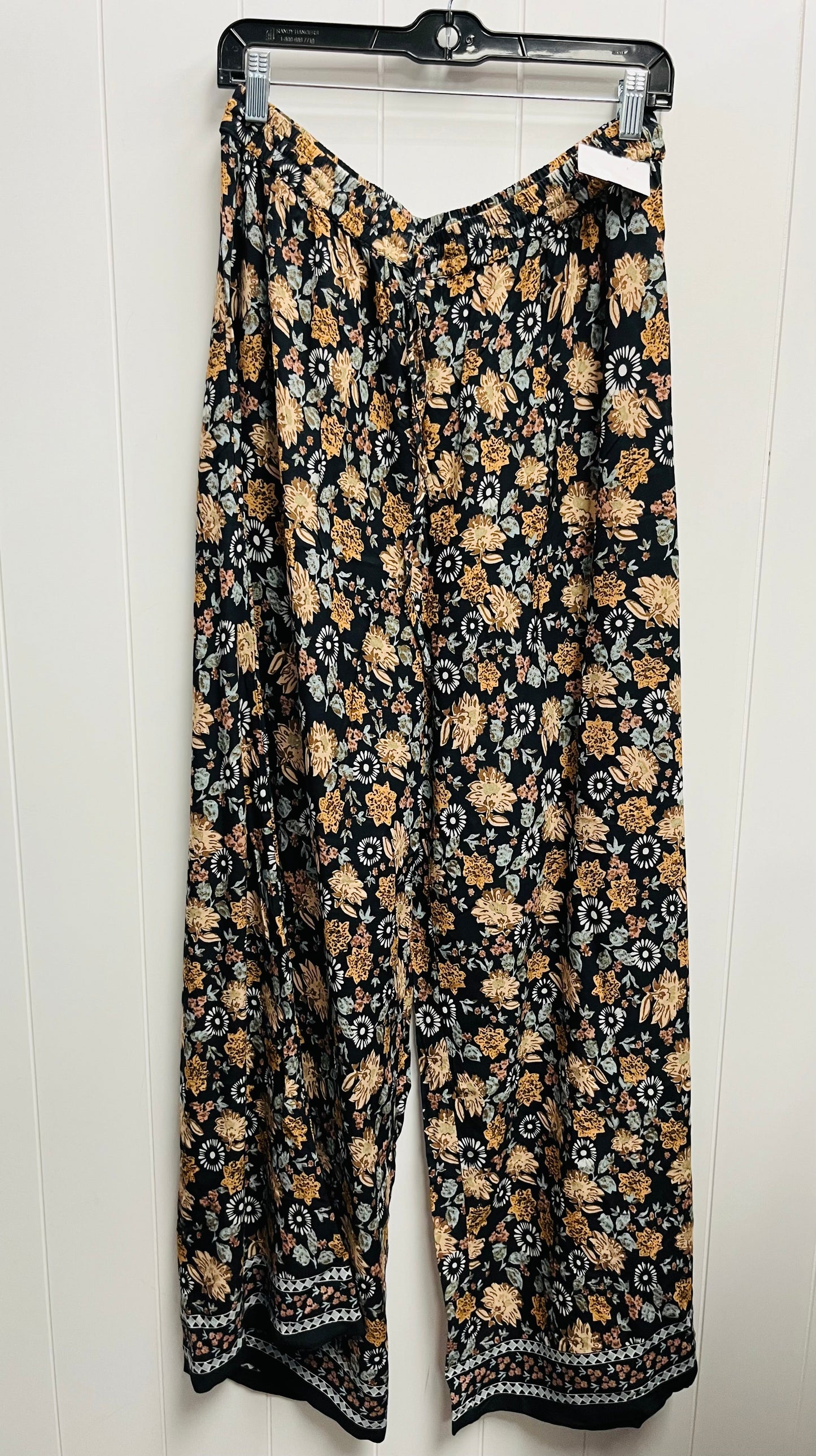 Pants Wide Leg By Natural Life In Black & Orange, Size: Xl