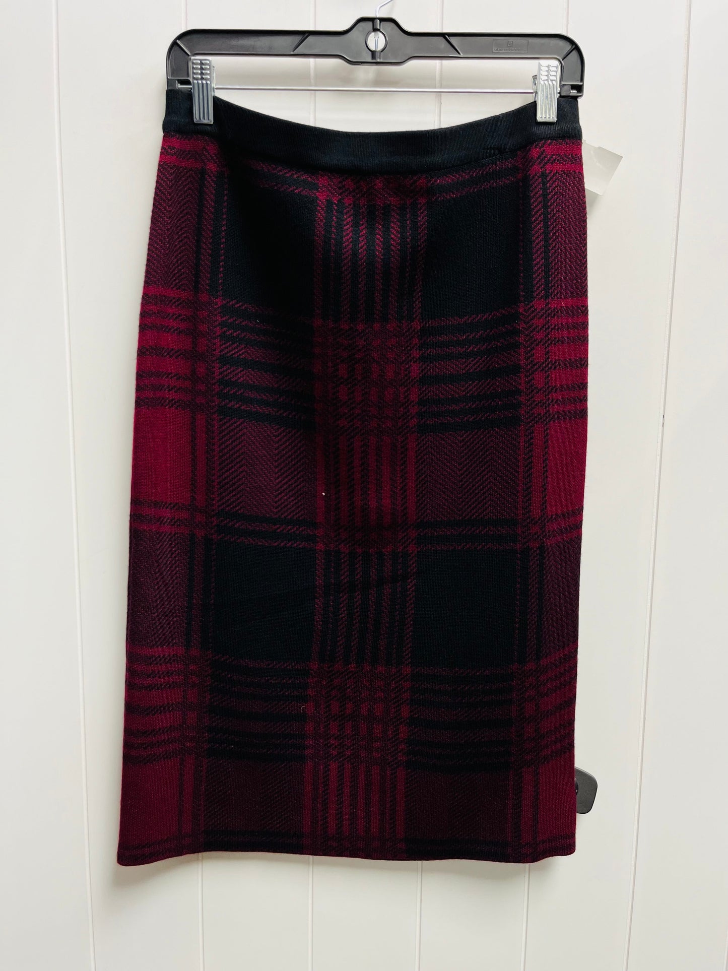 Skirt Midi By Spense In Black & Red, Size: L