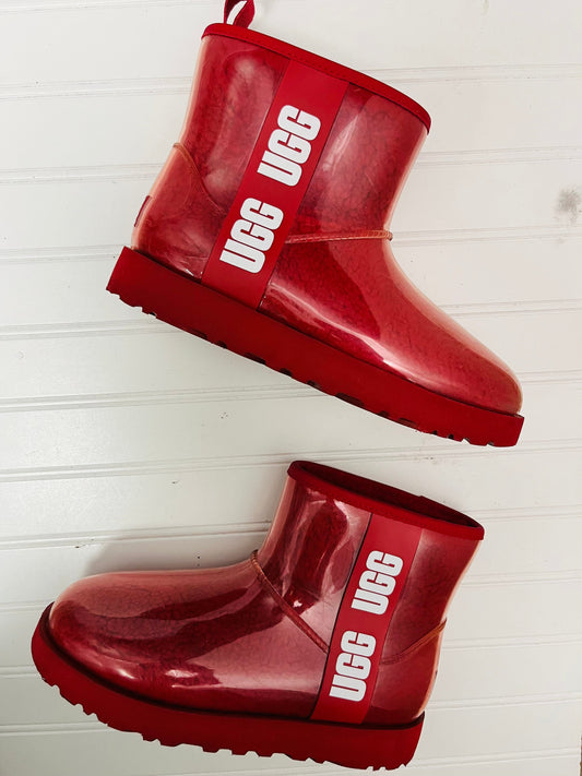 Boots Designer By Ugg In Red, Size: 7