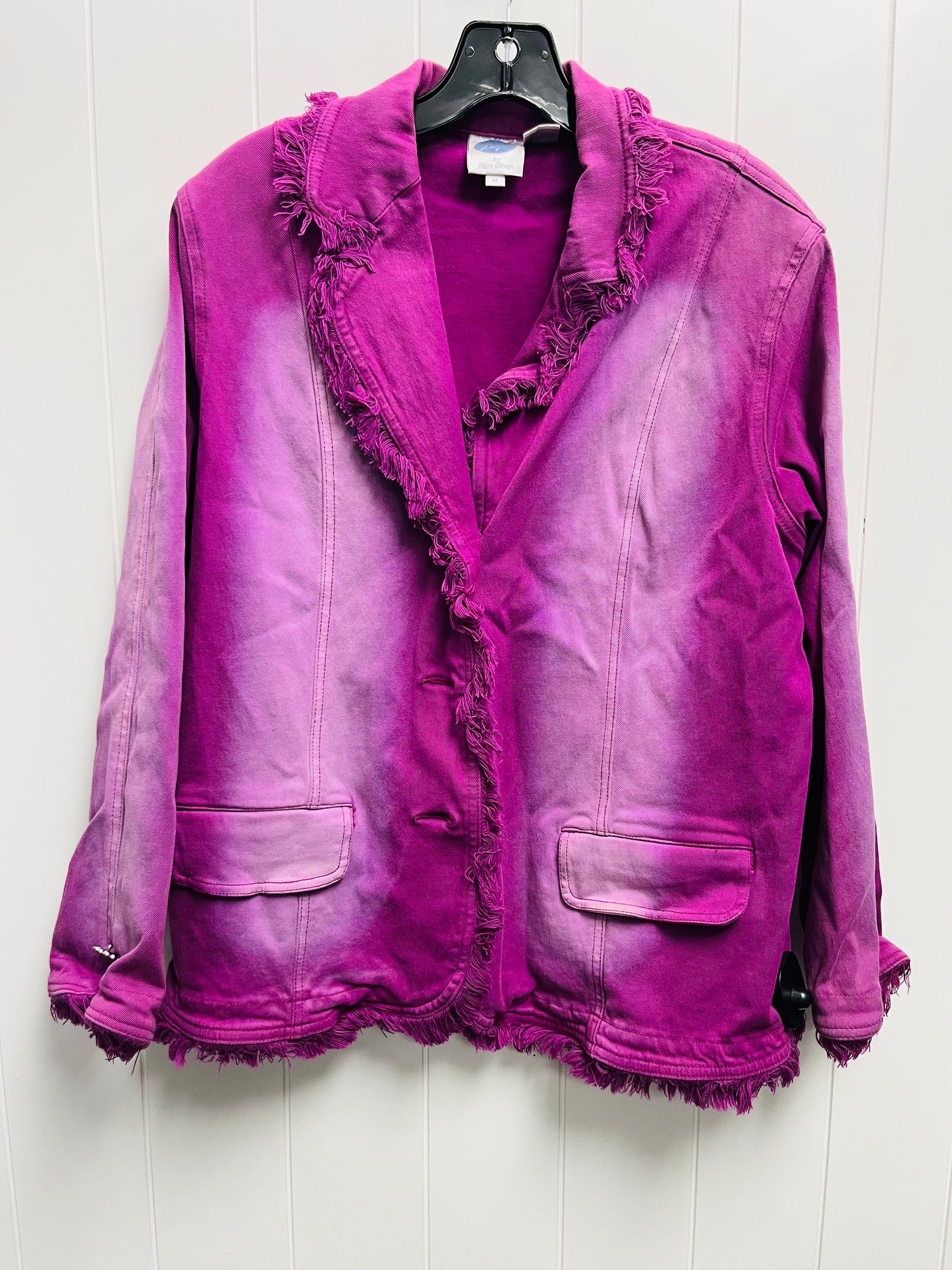 Jacket Denim By Diane Gilman In Purple Denim, Size: M