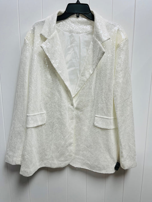 Blazer By Clothes Mentor In White, Size: Xl