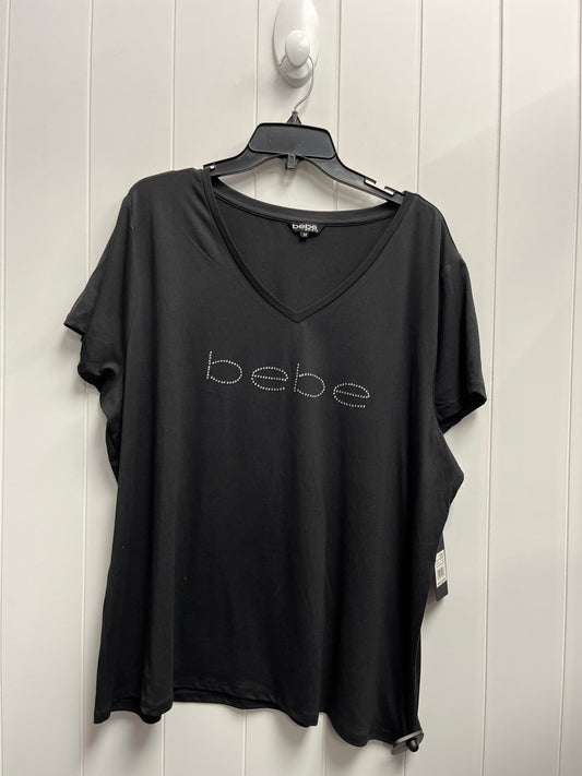 Top Short Sleeve By Bebe In Black, Size: 3x