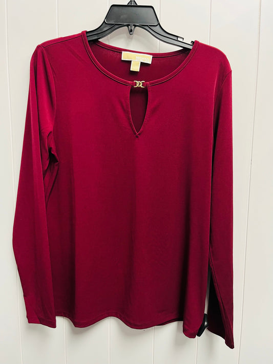 Top Long Sleeve By Michael By Michael Kors In Red, Size: L