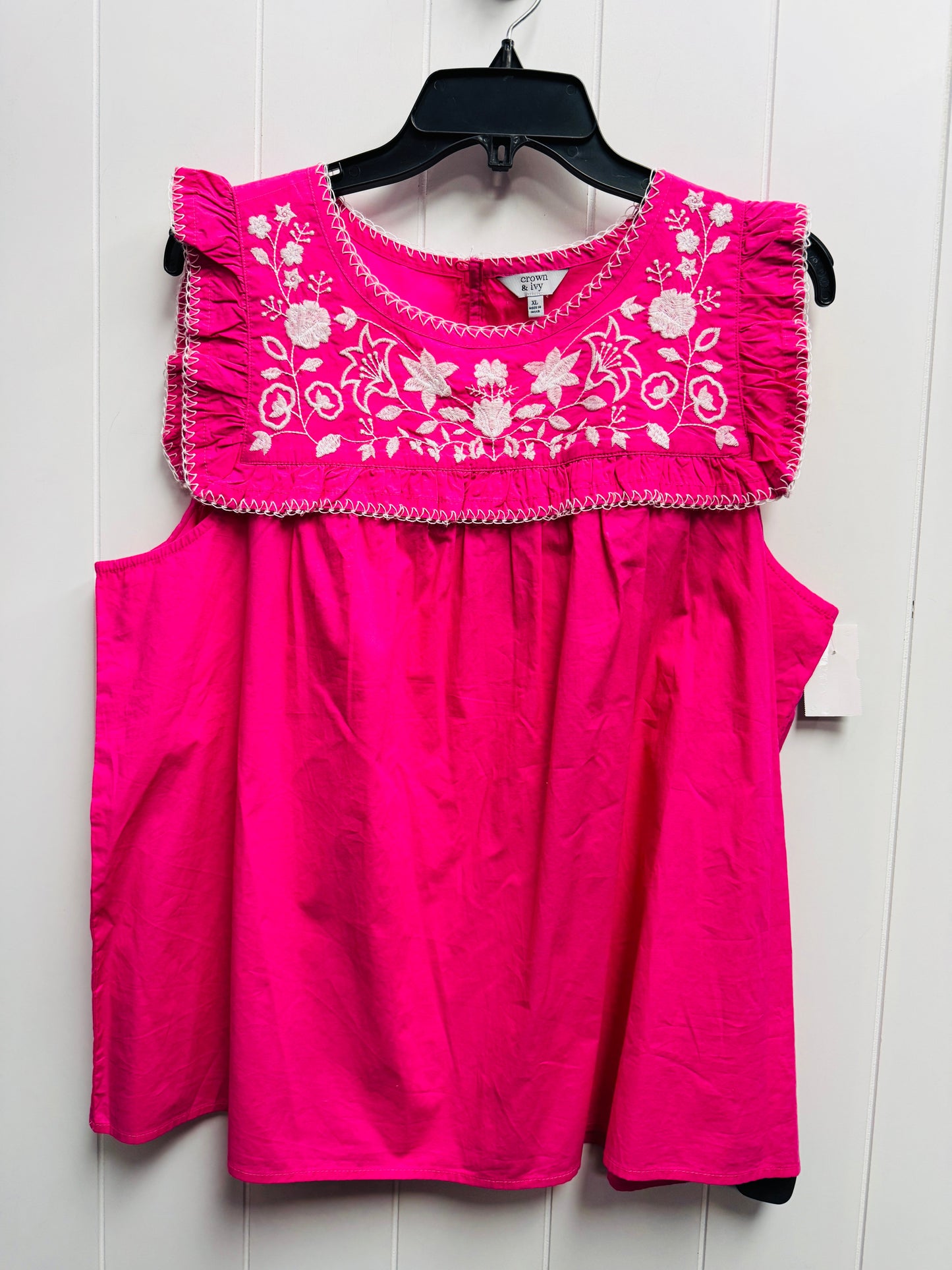 Top Sleeveless By Crown And Ivy In Pink, Size: Xl