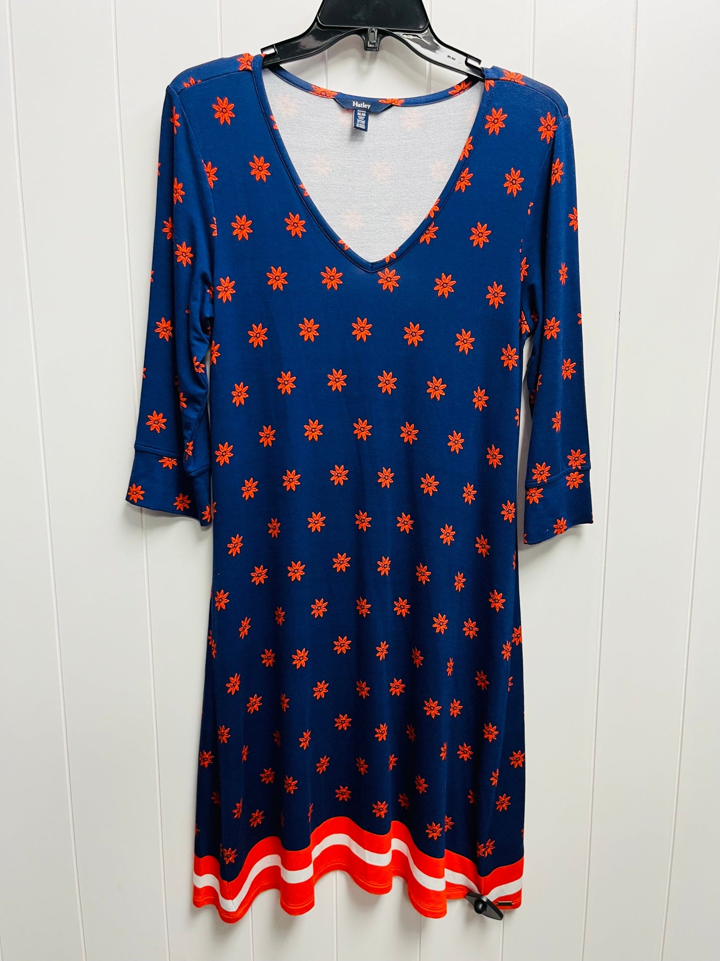 Dress Casual Short By Hatley In Blue & Orange, Size: M