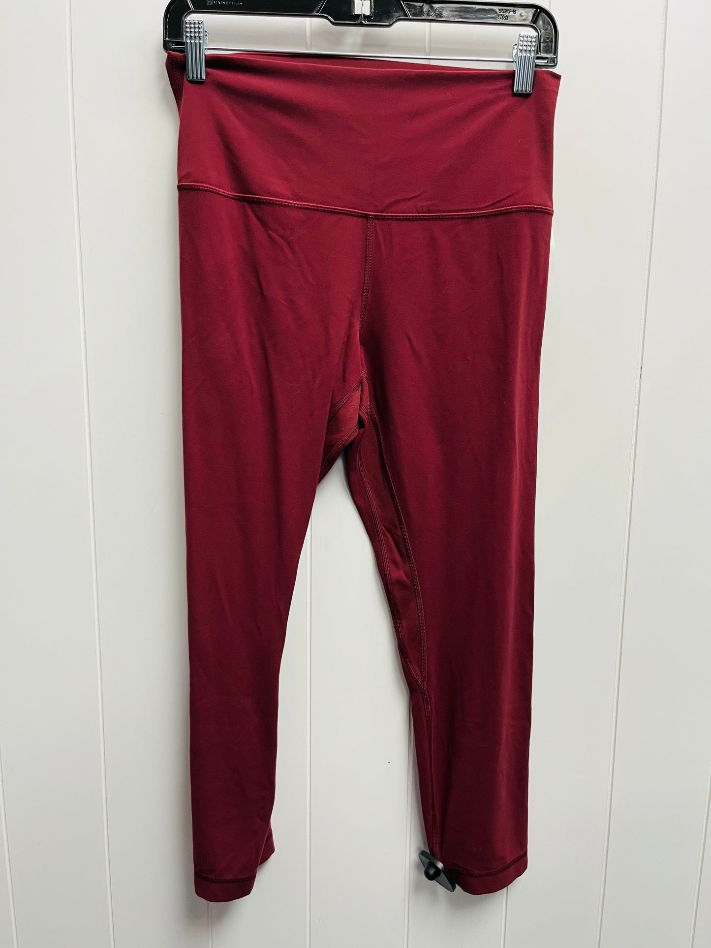 Athletic Leggings By Lululemon In Red, Size: 10