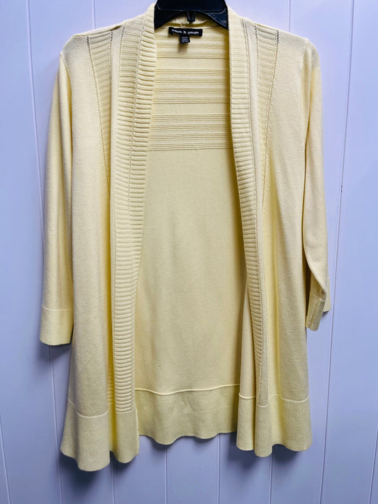 Sweater Cardigan By Cable And Gauge In Yellow, Size: M