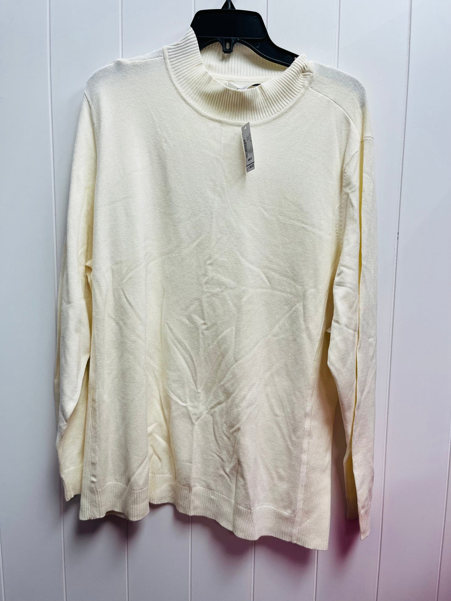 Sweater By Cj Banks In Cream, Size: 3x