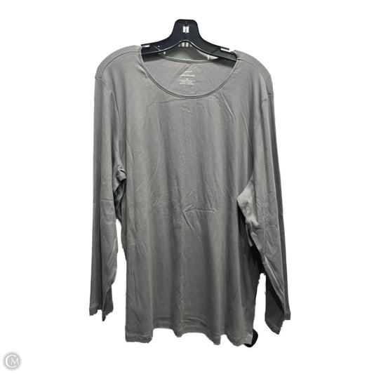 Top Long Sleeve Basic By Cj Banks In Grey, Size: 2x