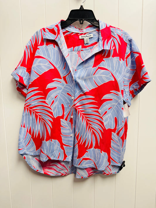 Top Short Sleeve By Tommy Bahama In Blue & Red, Size: L