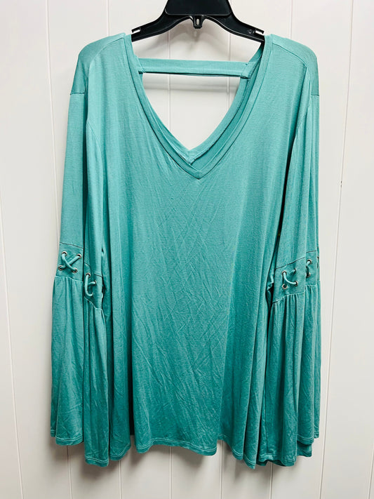 Top Long Sleeve By AI In Green, Size: 2x